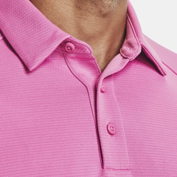 (3 pk for $50) Under Armour Men's Corporate Rival Short Sleeve Polo Pink 3XL - Picture 5 of 10